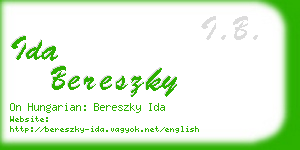 ida bereszky business card